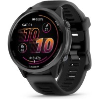 Garmin Forerunner 570 Aluminium 47mm Αδιάβροχο Smartwatch με Παλμογράφο (Slate Gray Aluminum with Translucent Black/Black Band)